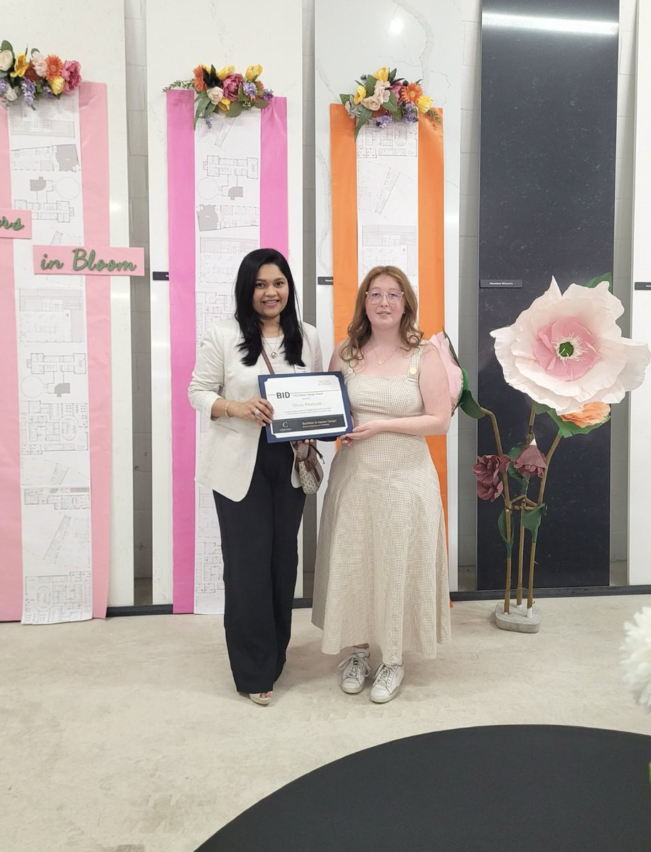 PlusVGArchitect's tweet image. “I went to Conestoga college BID Grad Gala, to present awards to their two best graduating students”.  - Priyanka Shukla, interior design associate 
As sponsors of the +VG Interior Design Award, we want to congratulate all graduates. #+VG #Conestoga #interiordesign #proudsponsors