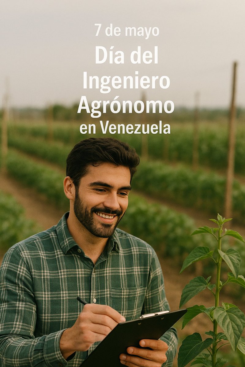 Día Nacional del Ingeniero Agrónomo en Venezuela 🌾👨🏻‍🌾👩🏻‍🌾
El 7 de mayo 📅, celebramos el Día Nacional del Ingeniero Agrónomo en Venezuela 🇻🇪, una fecha que conmemora la fundación de la Sociedad Venezolana de Ingenieros Agrónomos y Afines (SVIAA) en Caracas 🏢, el 7 de mayo de 1944.