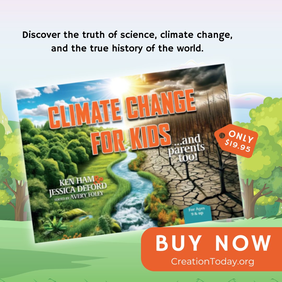 creationtoday's tweet photo. 🌍 Climate change confusion? Not in your house.

 Climate Change for Kids (And Parents Too!) gives solid science + a Biblical view the whole family can trust.

👉 https://t.co/NFutWP5nHG

#ClimateChangeTruth #FaithAndScience #BiblicalWorldview #CreationToday https://t.co/Gigfz4XJDr