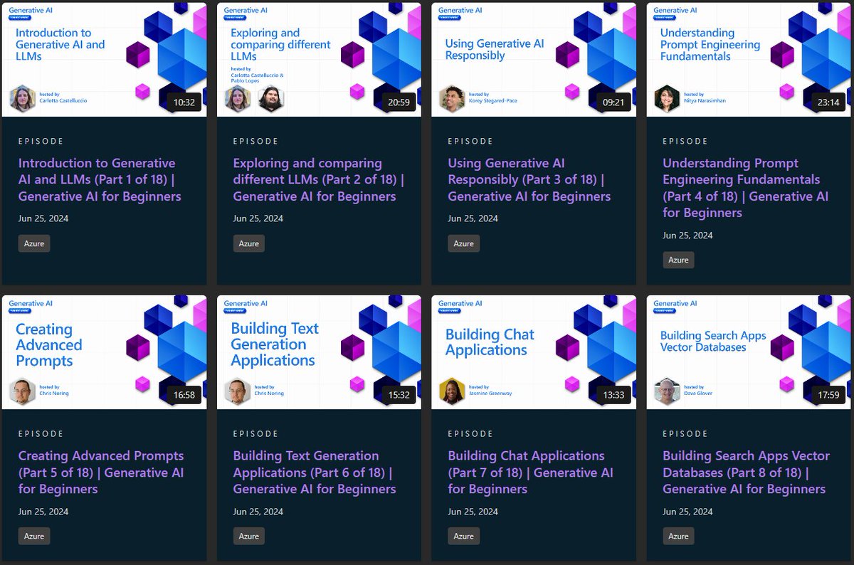 🎉 بالاخره تموم شد!
دوره Generative AI for Beginners مایکروسافت با زیرنویس چسبیده فارسی و انگلیسی رو کامل گذاشتم تو کانال! 😍
🔹۱۸ قسمت آموزشی 
🔹ترجمه‌شده با کمک هوش مصنوعی 
🔹مناسب برای همه علاقه‌مندان به AI 
بیا یاد بگیریم که چطور آینده رو بسازیم! 🤖🔥
t.me/AiSegaro