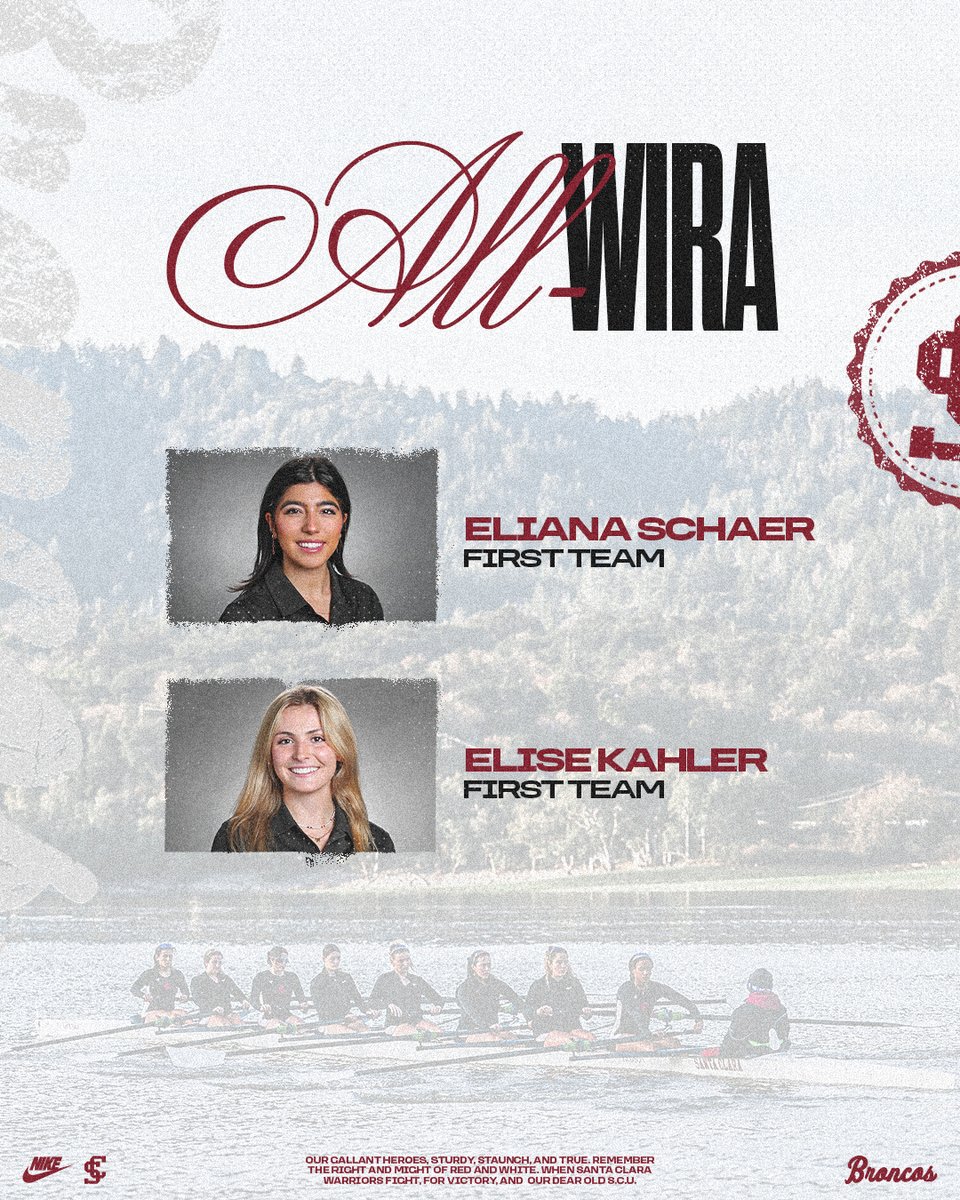 𝑨𝒍𝒍-𝑾𝑰𝑹𝑨 🏆

Congratulations to Eliana Schaer and Elise Kahler for earning All-WIRA first team honors

📰 santaclarabroncos.com/news/2025/5/7/…

#StampedeTogether
