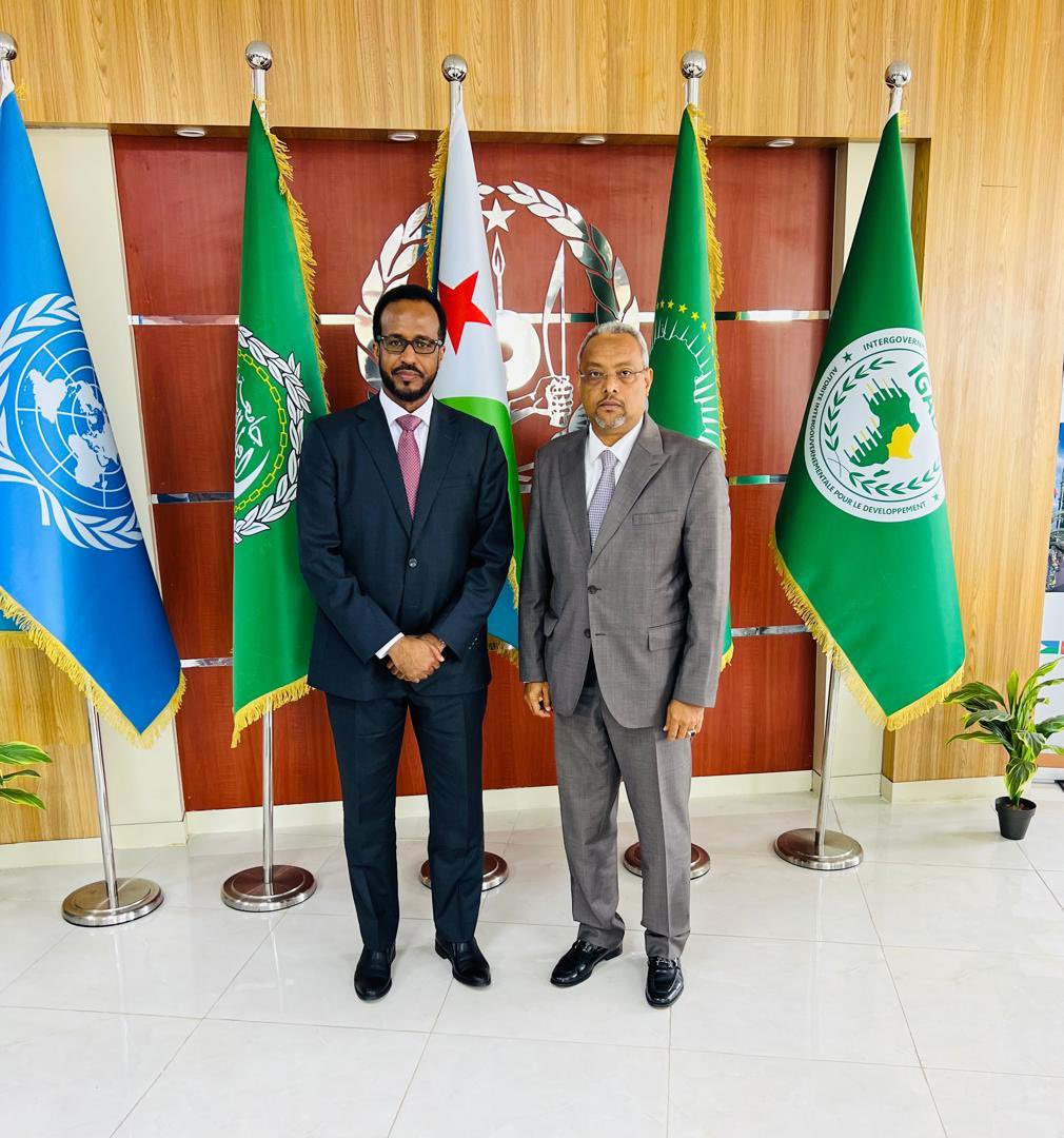 Amb. Gamal M Hassan (@ambgamal) on Twitter photo Honored to pay a courtesy call on my friend <a href="/Ouldkhady/">Amb Abdoulkader H. Omar</a>, Djibouti’s new Minister of Foreign Affairs and International Cooperation, in Djibouti today. Honored to pay a courtesy call on my friend <a href="/Ouldkhady/">Amb Abdoulkader H. Omar</a>, Djibouti’s new Minister of Foreign Affairs and International Cooperation, in Djibouti today.