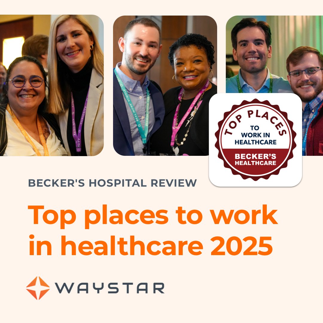 Waystar (@waystar) on Twitter photo Waystar is honored to be named a top place to work in healthcare by <a href="/BeckersHR/">Becker's Hospital Review</a>! We believe when you create a culture where team members feel valued and supported, innovation and impact follow.
#WorkingAtWaystar #TopWorkplaces #Healthcare #RevenueCycle #Innovation #AI #Software Waystar is honored to be named a top place to work in healthcare by <a href="/BeckersHR/">Becker's Hospital Review</a>! We believe when you create a culture where team members feel valued and supported, innovation and impact follow.
#WorkingAtWaystar #TopWorkplaces #Healthcare #RevenueCycle #Innovation #AI #Software