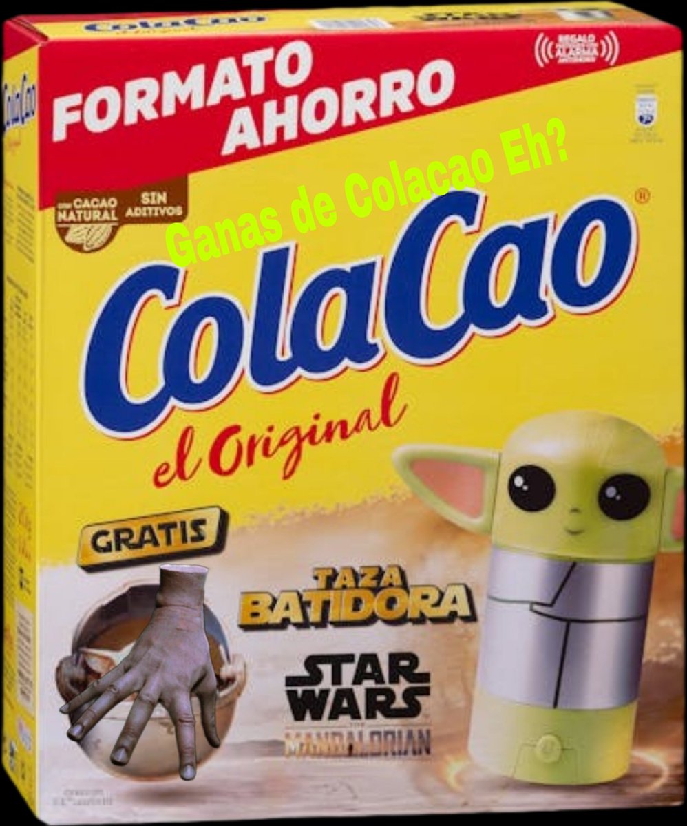 dengar69's tweet image. Ganas de la nueva #Baticao de #Grogu? This is the way!!!
La necesito yaaaaa...
@colacao 
@starwars @StarWarsSpain @DisneySpain #starwars #TheMandalorian #mandoygrogu #mandoandgrogu
