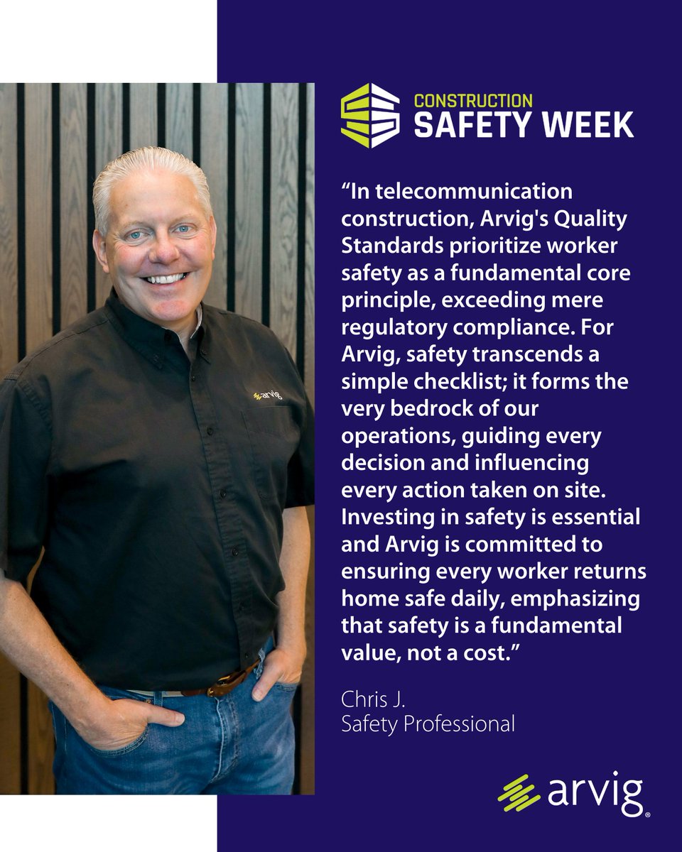 Building a safer tomorrow, today. Happy Construction Safety Week from all of us at Arvig!

#Construction #Safety #ConstructionSafetyWeek #Fiber #Telecom #Arvig