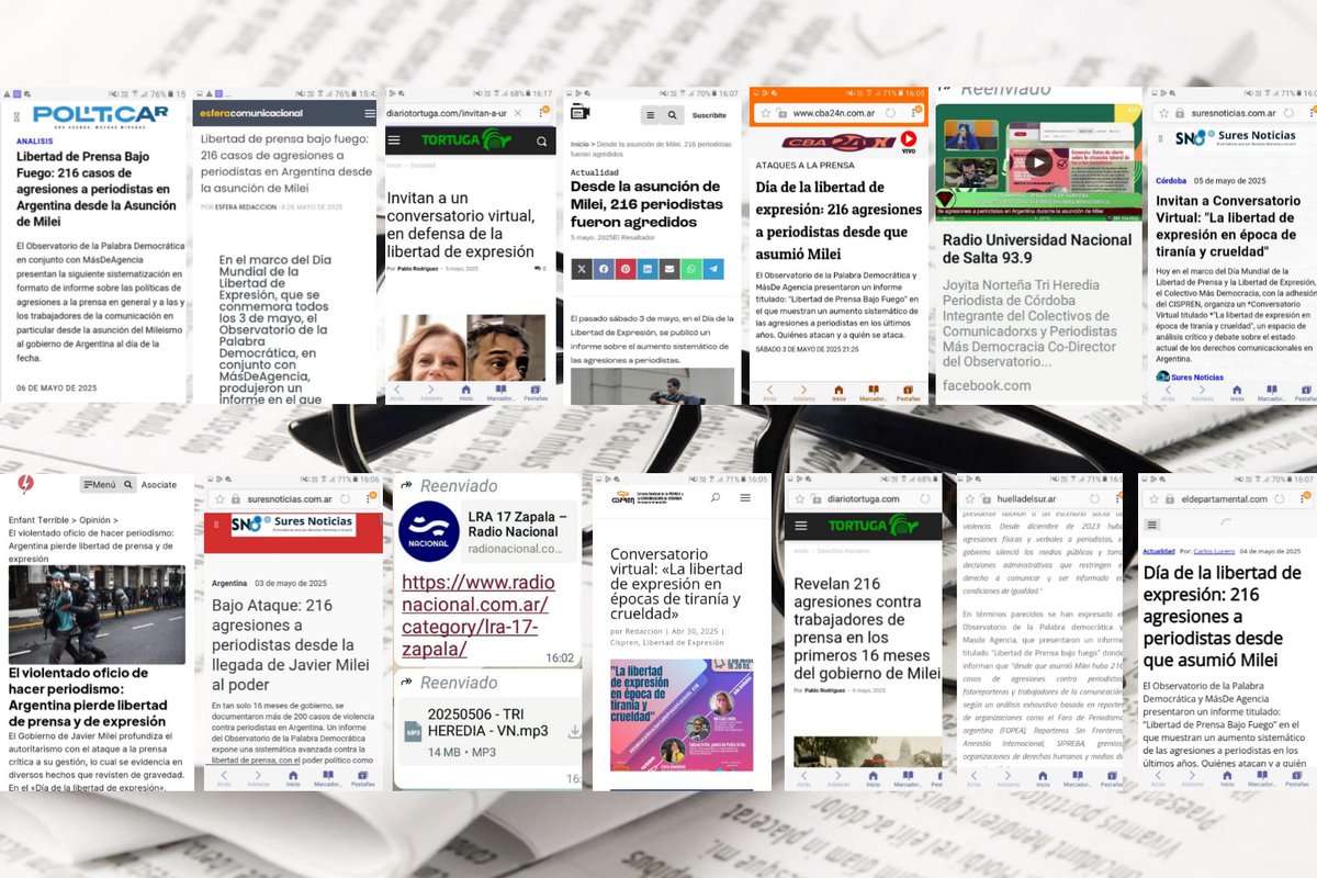 _masdemocracia's tweet image. Repercusiones en los medios de nuestras actividades recientes: presentación del informe "La prensa bajo ataque. 226 casos de agresiones a periodistas" y el conversatorio "La libertad de expresión en época de tiranía y crueldad"
Links de acceso a las notas
cba24n.com.ar/argentina/dia-…