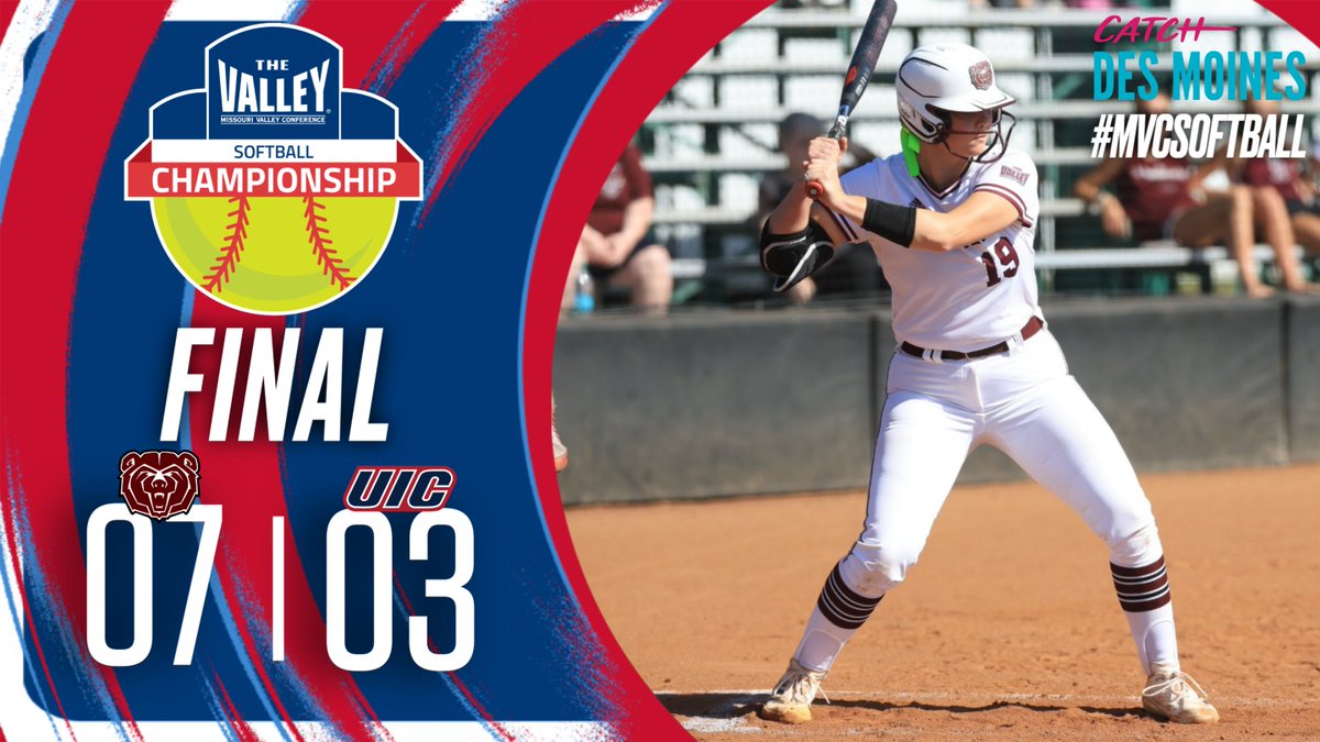 Missouri Valley Conference (@mvcsports) on Twitter photo THE BEARS ARE ADVANCING‼️
<a href="/MoStateSoftball/">Missouri State Softball</a> defeats No. 12 UIC to move on and face No. 4 Illinois State‼️
#MVCSoftball THE BEARS ARE ADVANCING‼️
<a href="/MoStateSoftball/">Missouri State Softball</a> defeats No. 12 UIC to move on and face No. 4 Illinois State‼️
#MVCSoftball