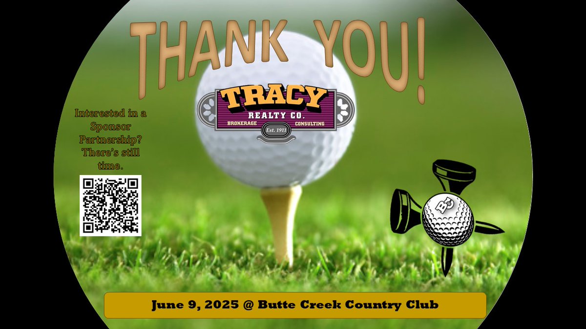ButteFootball's tweet image. Thanks to Tracy Realty Co. for partnering with us for our Summer Scramble! Come out to Butte Creek Country Club, June 9 & have a good time with Your Roadrunners! Hit the QR Code in the graphic, Or this link charitygolftoday.com/event?e=18463&…… #BCPride