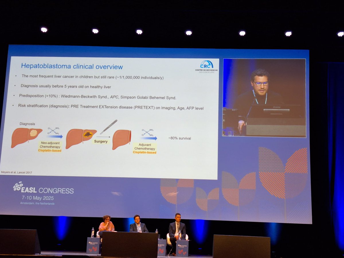 Thank you <a href="/EASLnews/">EASLnews</a> for giving me the opportunity to present our work on hepatoblastoma genomics and future therapies together with my mentor <a href="/Zucmanrossi/">Jessica Zucman-Rossi</a>