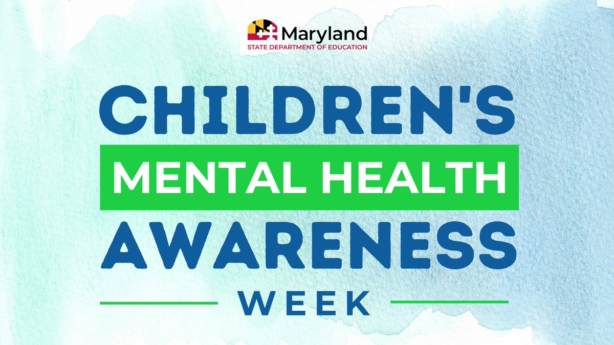 Maryland State Department of Education (@mdpublicschools) on Twitter photo May is #MentalHealthMonth, and this week is Children’s Mental Health Awareness Week, a time to raise awareness of the importance of children’s mental health. For resources, visit: bit.ly/3YvyM8J May is #MentalHealthMonth, and this week is Children’s Mental Health Awareness Week, a time to raise awareness of the importance of children’s mental health. For resources, visit: bit.ly/3YvyM8J