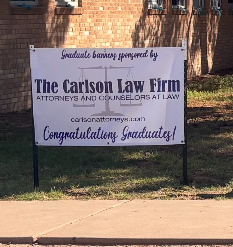 Thank you to The Carlson Law Firm for sponsoring the Class of 2025 banners!  We greatly appreciate you!