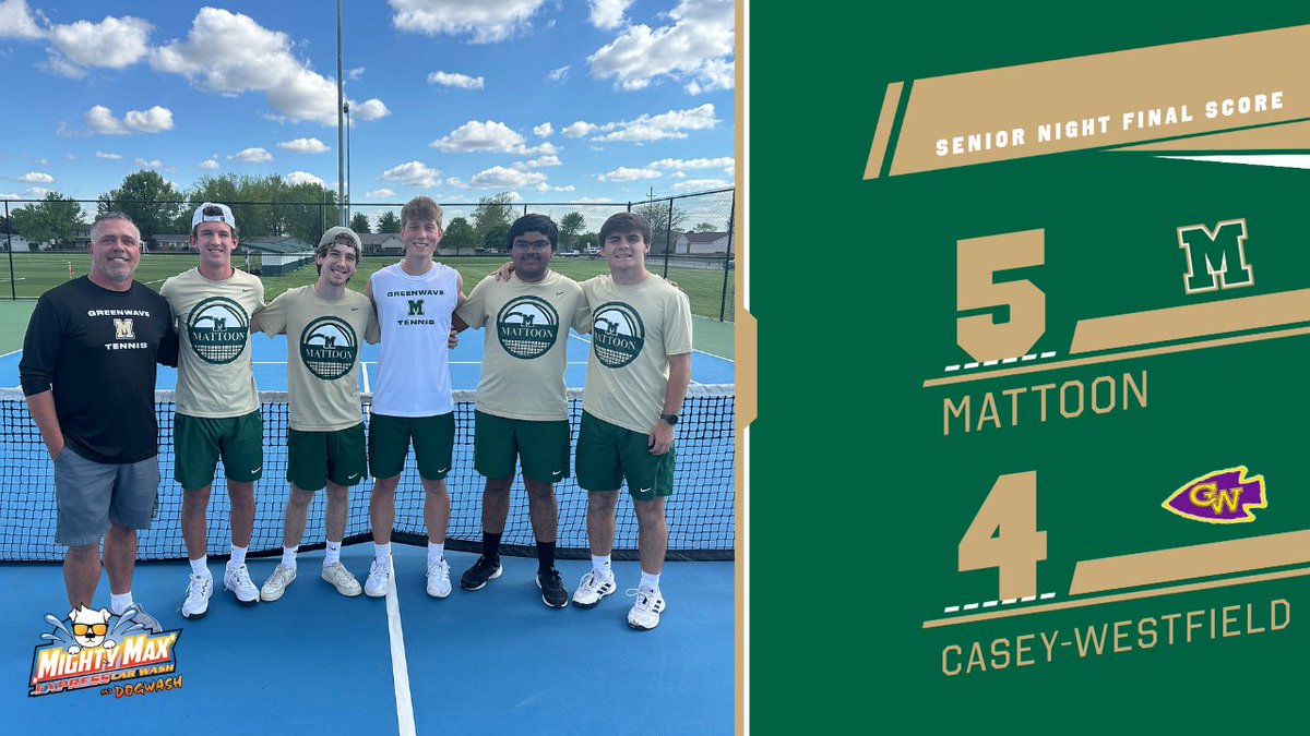 Senior Night Win for Boys Tennis!  Thank you to our seniors and families! #HailGreenwave