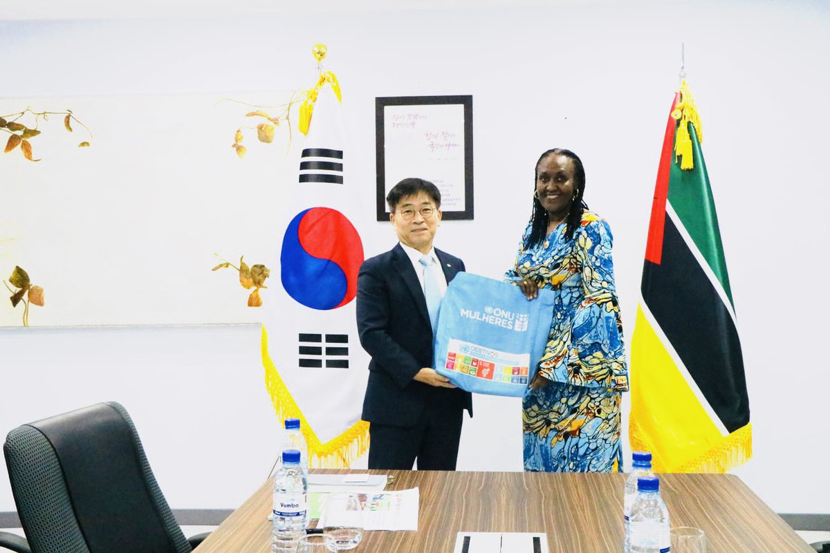 A big thank Excellency Bok Won Kang, Ambassador of Korea and the Government of the Republic of Korea for the generous support (USD6M) aimed at improving the living conditions and empowerment of women, girls and communities affected by the conflict in Cabo Delgado#UN Women#KOICA