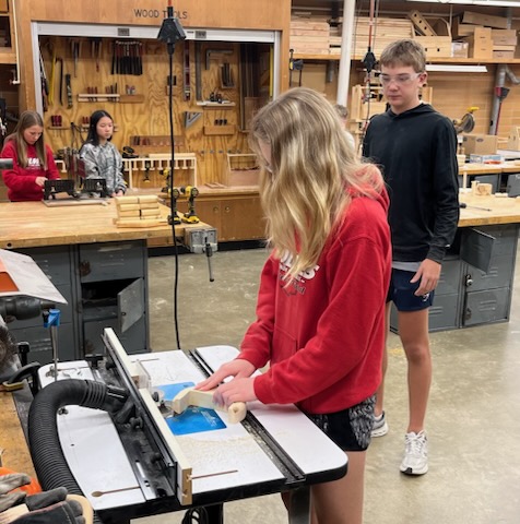 Holmes Junior High students are mastering woodworking skills in Industrial Technology—using saws, drills, and other tools (with safety goggles on, of course!). #TigerPride #EveryStudentEveryDay