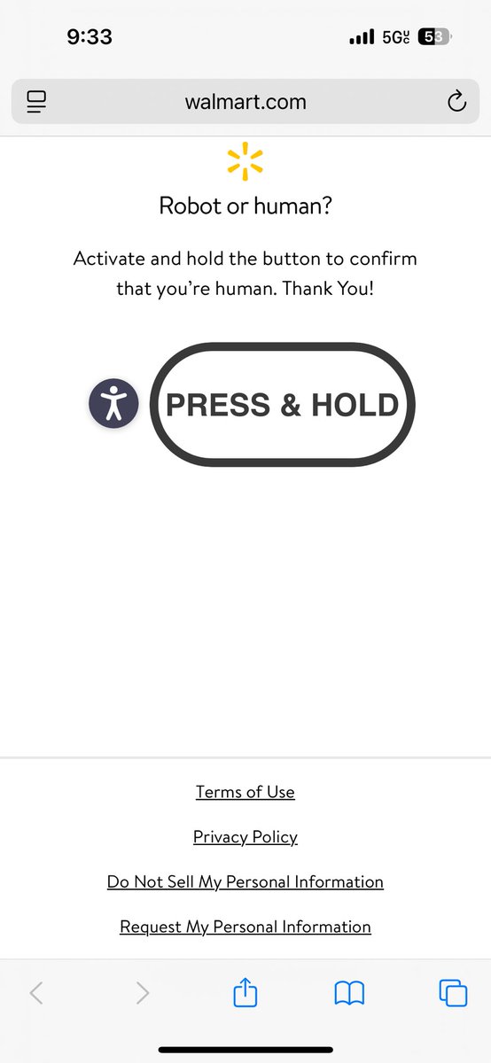 I went to Walmart’s website on my phone moments ago and got this stupid pop up.  What the hell? Leave me the hell alone with captcha and cookies. Anyone else ever have this happen to them?