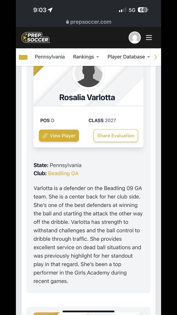 Rosalia Varlotta (@varlottarosalia) on Twitter photo Thank you <a href="/PrepSoccer/">Prep Soccer ⚽️</a> for the article!
<a href="/Beadling2009GA/">Beadling 2009 Girls Academy Team</a>
<a href="/TopDrawerSoccer/">TopDrawerSoccer</a>
<a href="/TheSoccerWire/">SoccerWire</a>
<a href="/JREskilson/">J.R. Eskilson</a> Thank you <a href="/PrepSoccer/">Prep Soccer ⚽️</a> for the article!
<a href="/Beadling2009GA/">Beadling 2009 Girls Academy Team</a>
<a href="/TopDrawerSoccer/">TopDrawerSoccer</a>
<a href="/TheSoccerWire/">SoccerWire</a>
<a href="/JREskilson/">J.R. Eskilson</a>