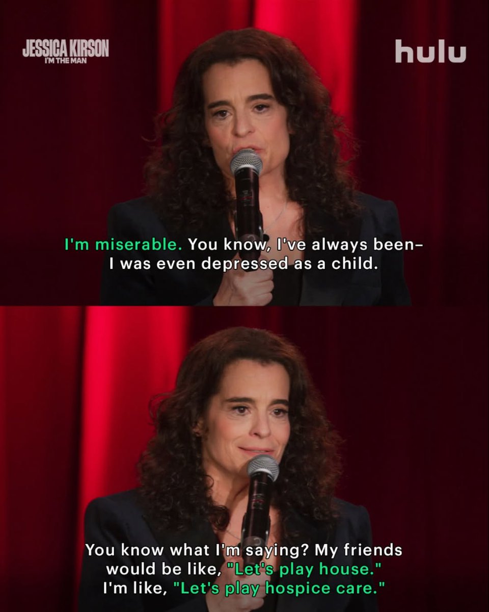 A Depressed Child

Watch <a href="/JessicaKirson/">Jessica Kirson</a> new special I'm The Man streaming on <a href="/hulu/">Hulu</a> #ATCpresents #jessicakirson #imtheman