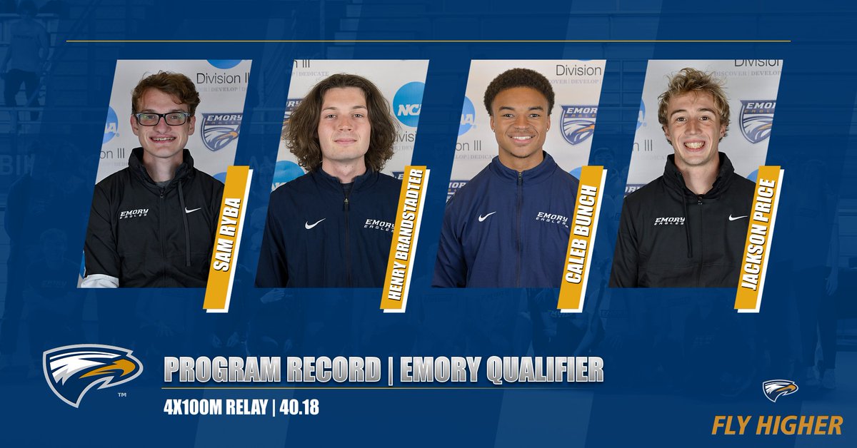 𝐂𝐨𝐮𝐧𝐭 𝐞𝐦' 😲

At the Emory Qualifier on Wednesday afternoon, the Eagles saw four more program records broken from Jeanette Hydukovich, Dawit Dean, Scott Masterson and the men's 4x100m relay!

#FlyHigher