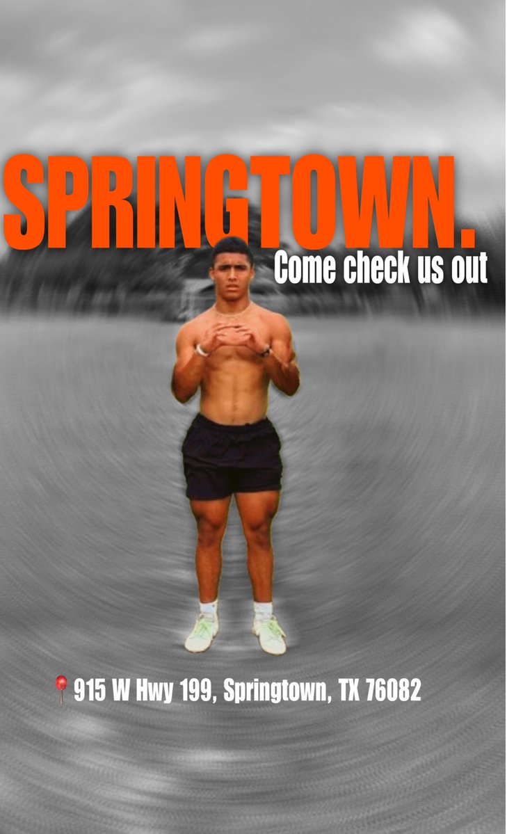 Jon Anthony Lardizabal 26โ (@jon_lardizabal) on Twitter photo ๐จ๐จ๐จ Come by and check us out at SPRINGTOWN HIGH SCHOOL, Tx.
๐ 915 W Hwy 199, Springtown, TX 76082
<a href="/CoachJ_O/">Coach J.O.</a> <a href="/CoachC_Osunde/">C.O.365 Training</a> <a href="/coachseanriley/">Coach Sean Riley PhD (c)</a> <a href="/CoachTJones08/">Tayler Jones</a> <a href="/PineFootball/">Springtown Football</a> <a href="/JGonzalesJr10/">Julio Gonzales Jr.</a> <a href="/JClarkHFB247/">Jeremy Clark</a> <a href="/145TA/">Tye Adams</a> <a href="/TXTopTalent/">TX TOP TALENT</a> <a href="/PrepRedzoneTX/">Prep Redzone Texas</a> #C365O #work #pojo ๐จ๐จ๐จ Come by and check us out at SPRINGTOWN HIGH SCHOOL, Tx.
๐ 915 W Hwy 199, Springtown, TX 76082
<a href="/CoachJ_O/">Coach J.O.</a> <a href="/CoachC_Osunde/">C.O.365 Training</a> <a href="/coachseanriley/">Coach Sean Riley PhD (c)</a> <a href="/CoachTJones08/">Tayler Jones</a> <a href="/PineFootball/">Springtown Football</a> <a href="/JGonzalesJr10/">Julio Gonzales Jr.</a> <a href="/JClarkHFB247/">Jeremy Clark</a> <a href="/145TA/">Tye Adams</a> <a href="/TXTopTalent/">TX TOP TALENT</a> <a href="/PrepRedzoneTX/">Prep Redzone Texas</a> #C365O #work #pojo
