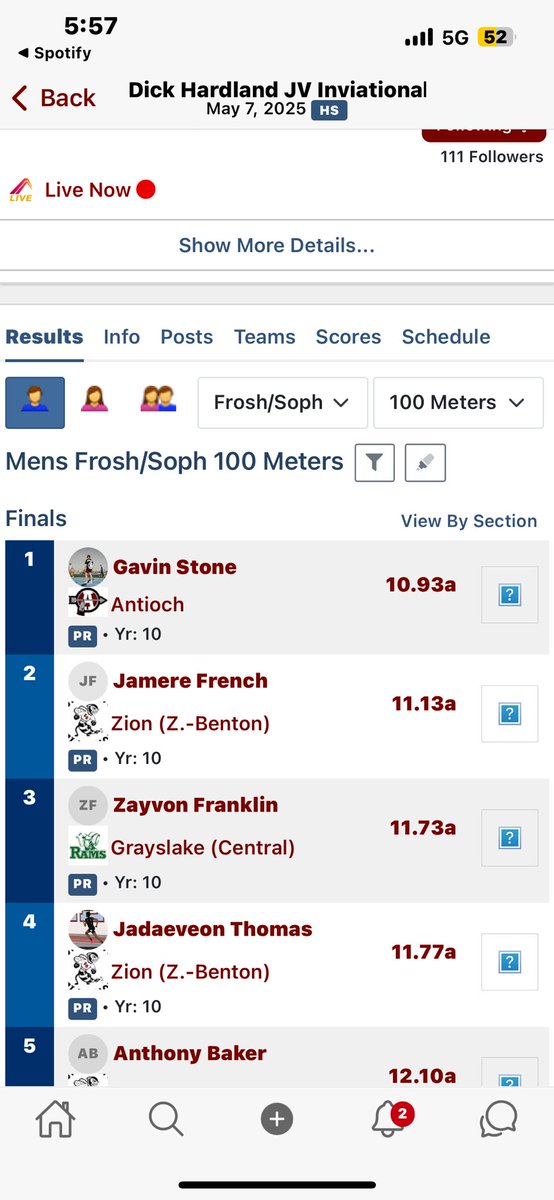 Gavin Stone (@gavinstone27) on Twitter photo Great meet today, PR in both the 100 and 200 with times of 10.93 and 22.96! <a href="/ILXCTF/">Illinois HS XC/TF</a> <a href="/IllinoisRunNews/">Illinois Running News</a> <a href="/sequoitxc/">Sequoit XC & Track</a> Great meet today, PR in both the 100 and 200 with times of 10.93 and 22.96! <a href="/ILXCTF/">Illinois HS XC/TF</a> <a href="/IllinoisRunNews/">Illinois Running News</a> <a href="/sequoitxc/">Sequoit XC & Track</a>