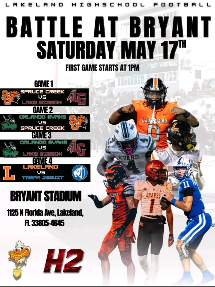 EHigh Trojans Football (@ehstrojanftbl) on Twitter photo Next Saturday, 5/17... Lakeland is the only spot you need to be....great afternoon of spring football ... College coach's, if you plan on coming through, hit the inbox. Let's connect!
<a href="/Andy_Villamarzo/">Andy Villamarzo</a> <a href="/DanLaForestFB/">Dan LaForest 🏈</a> <a href="/Dwight_XOS/">Dwight Thomas - Catapult Sports</a> <a href="/CenFLAPreps/">Central Florida Preps</a> <a href="/FlaHSFootball/">FloridaHSFootball.com</a> <a href="/LawrenceBl83397/">New Blustein Recruiting</a> Next Saturday, 5/17... Lakeland is the only spot you need to be....great afternoon of spring football ... College coach's, if you plan on coming through, hit the inbox. Let's connect!
<a href="/Andy_Villamarzo/">Andy Villamarzo</a> <a href="/DanLaForestFB/">Dan LaForest 🏈</a> <a href="/Dwight_XOS/">Dwight Thomas - Catapult Sports</a> <a href="/CenFLAPreps/">Central Florida Preps</a> <a href="/FlaHSFootball/">FloridaHSFootball.com</a> <a href="/LawrenceBl83397/">New Blustein Recruiting</a>