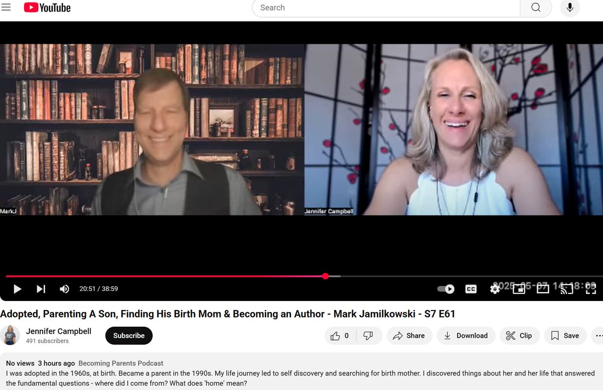 Great conversation on Becoming Parents Podcast w/ Jennifer <a href="/MomOfEighteen/">Jennifer Campbell</a> 

How being adopted sparked the journey to become the author of 5⭐️ novel The Road to Moresco

youtu.be/hNopKYYAWF4

<a href="/AdoptedParents/">Being adopted: becoming a parent</a> #history #adoption #family #AuthorsOfTwitter
amazon.com/Road-Moresco-M…