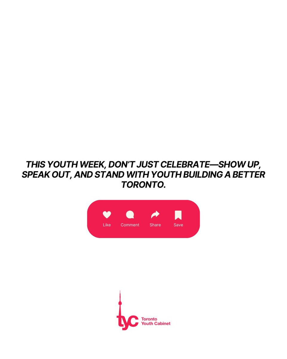 As #YouthWeekTO comes to an end. The Toronto Youth Cabinet recognized this years week as an opportunity to not just celebrate youth but to show up, speak out, and stand with youth building a better Toronto. This week and every week. 

#TOYouth