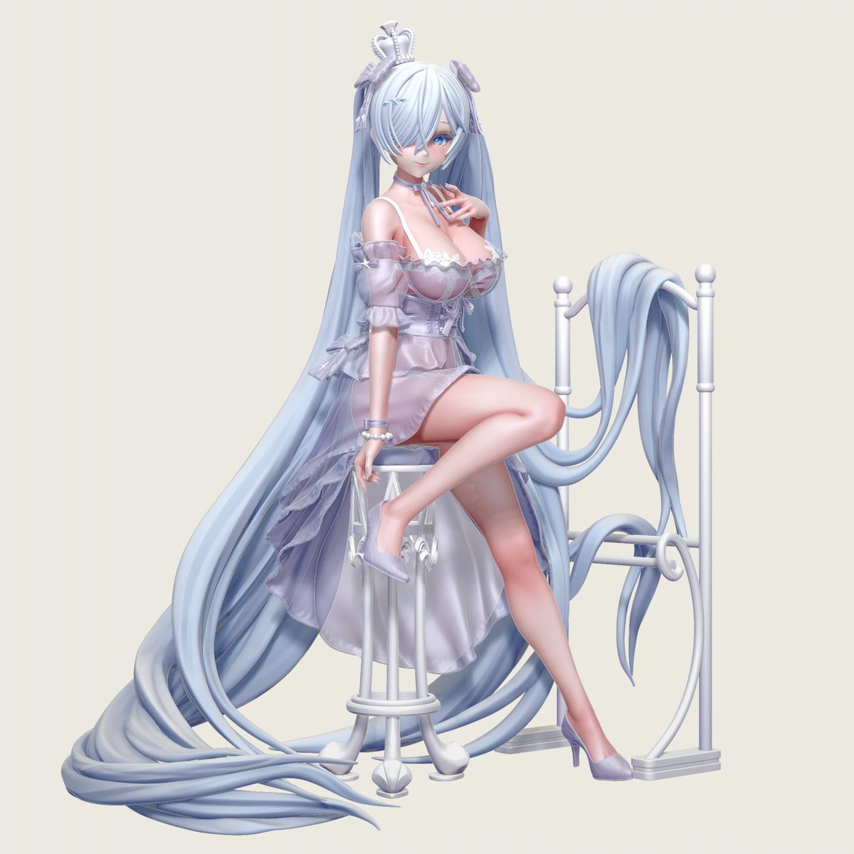 hiyoungboo's tweet image. Just finished her sculpt – what do you think? 👑🖤
Printing file coming soon
#3DModel #AnimeFigure #ZBrush #3DPrinting #NIKKEfanart #Cinderella #nikke #メガニケ