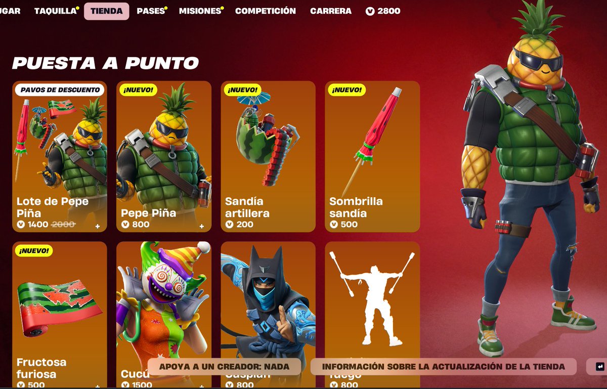 LeonPeruStore's tweet image. 📷𝐅𝐎𝐑𝐓𝐍𝐈𝐓𝐄 𝐒𝐊𝐈𝐍 𝐕𝐈𝐀 𝐑𝐄𝐆𝐀𝐋𝐎 Tienda 07/05/2025📷
Los regalos de skin, mochilas, picos y otros que están en la tienda de FORTNITE. Yo te los envió vía regalo a tu cuenta, dame privado