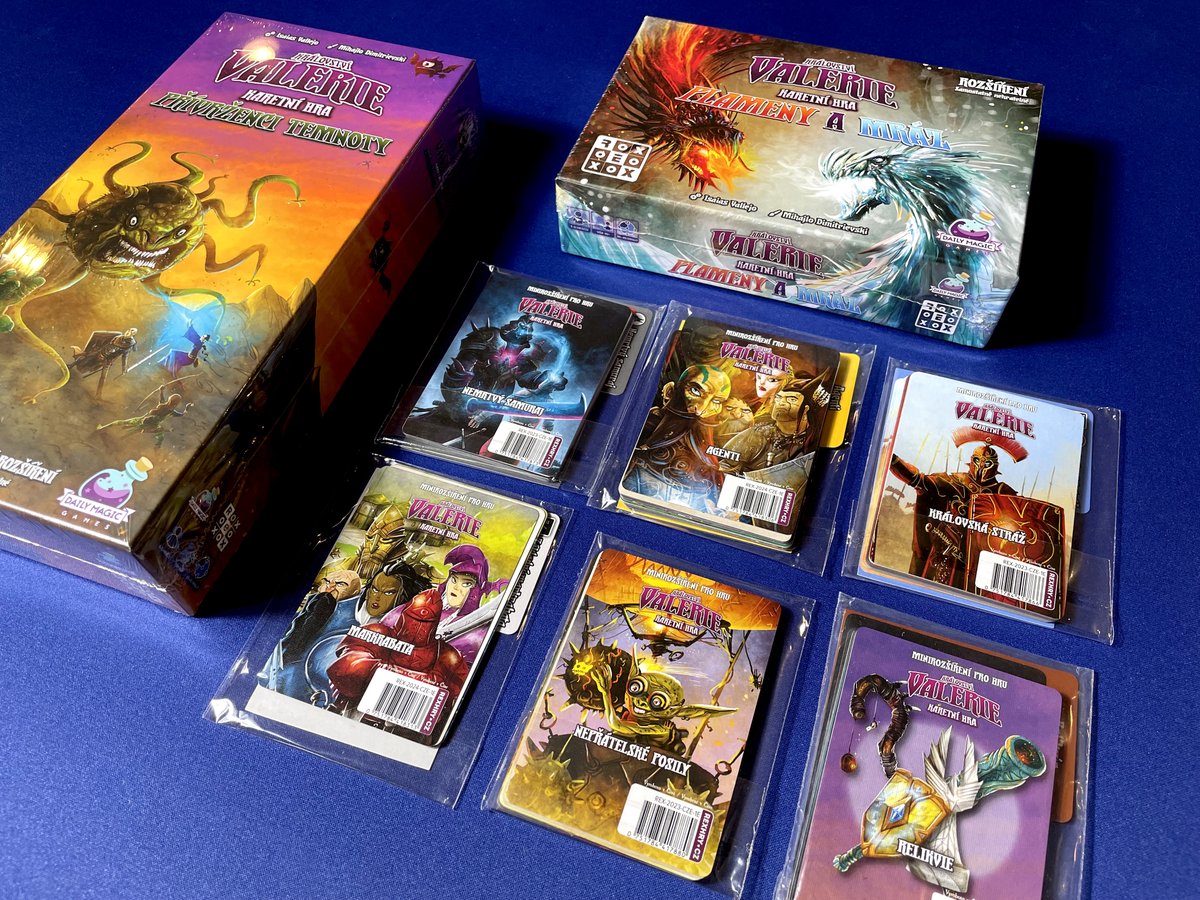 We  just received our copies of several Valeria expansions from our Czech  publishing partner, REXhry. We think they came out great! 🤩