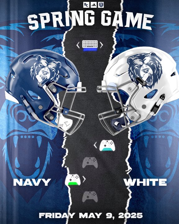 Friday is our Inaugural Navy vs White Spring Game! Kickoff is at 6pm. FREE ADMISSION so please spread the word!! See y’all Friday night!!

GO GRIZZLIES!!

#APEXMENTALITY
#OwnTheDATE
#HUNTING2EA5ON
#TraditionStartsWithMe