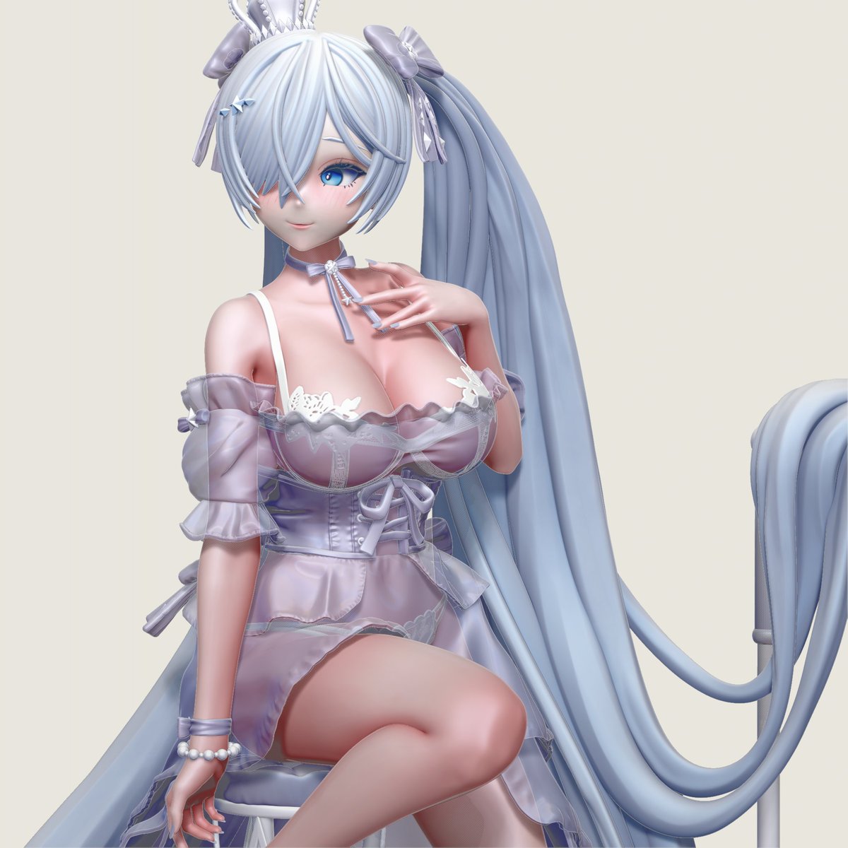 hiyoungboo's tweet image. Just finished her sculpt – what do you think? 👑🖤
Printing file coming soon
#3DModel #AnimeFigure #ZBrush #3DPrinting #NIKKEfanart #Cinderella #nikke #メガニケ