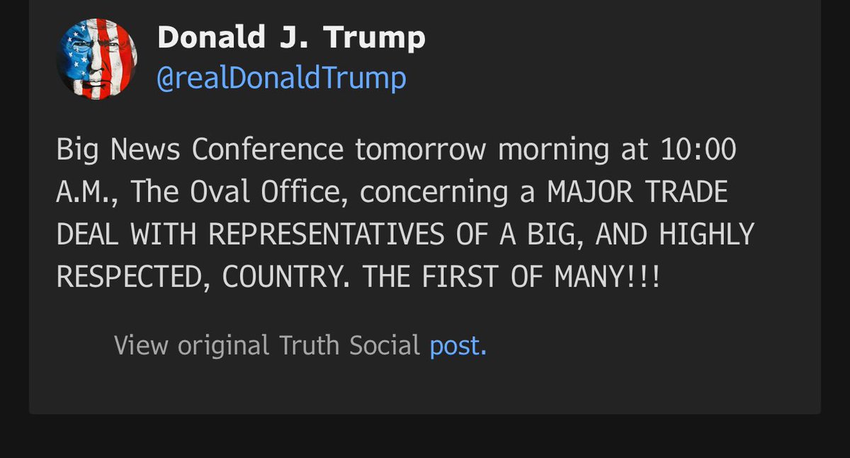 Trump teases a trade announcement