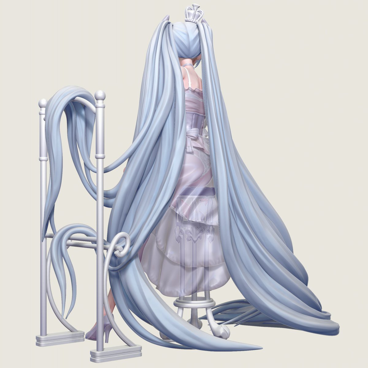 hiyoungboo's tweet image. Just finished her sculpt – what do you think? 👑🖤
Printing file coming soon
#3DModel #AnimeFigure #ZBrush #3DPrinting #NIKKEfanart #Cinderella #nikke #メガニケ