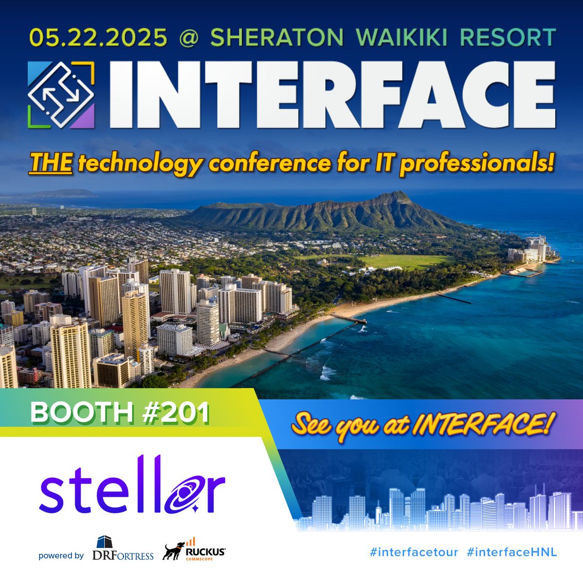 StellarTechInc's tweet image. 🌺 We’re heading to Honolulu! Join Stellar Technologies + @DRFortress and @ruckusnetworks  at #InterfaceHawaii on May 22 🌴 Booth 201! Dive into the future of #cybersecurity with us!

🎟️ Free reg: f2fevents.com/evite/hnl25-st…
#InterfaceHNL #Cybersecurity #ValuedPartners