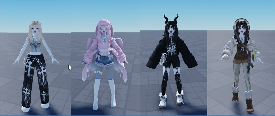 Doki3D's tweet image. My first body bundles have been released! 
You can get them here:
roblox.com/catalog?Catego…
They have different modesty, hair and makeup variations! Which one suits your style?