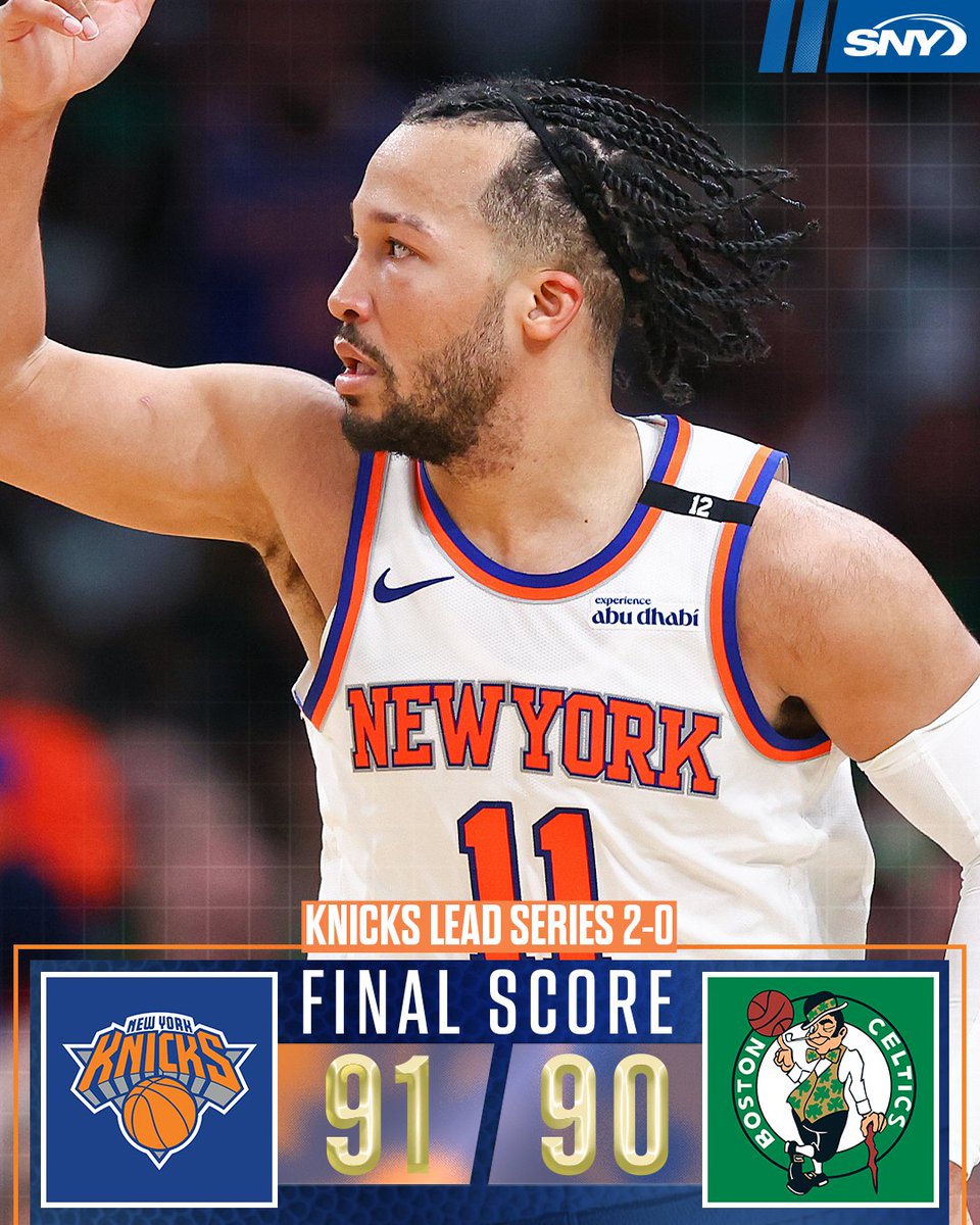 THEY DID IT AGAIN!

THE KNICKS ERASE ANOTHER 20-POINT DEFICIT TO TAKE A 2-0 LEAD OVER THE CELTICS!