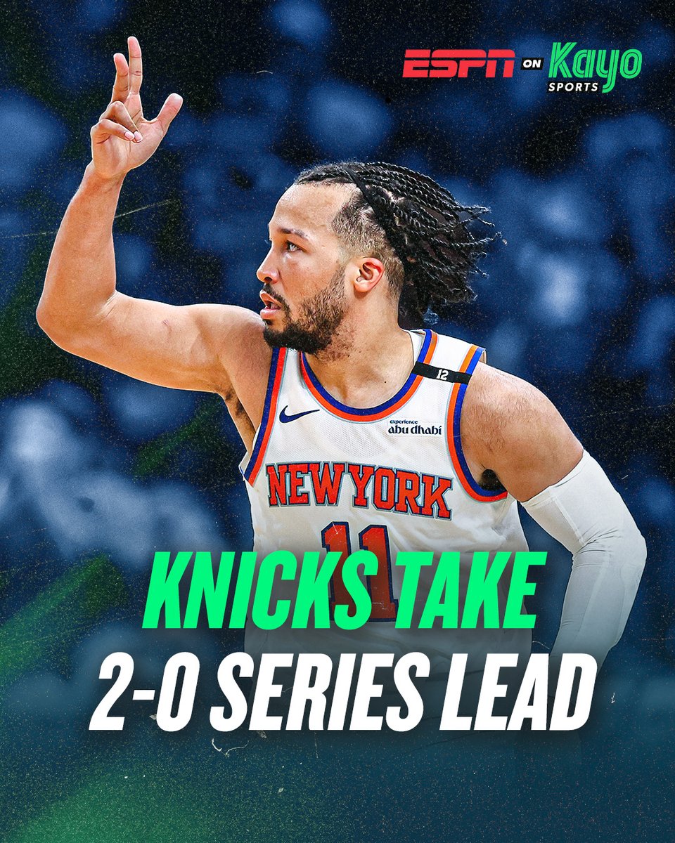 THE KNICKS GO ON A 21-2 RUN IN THE 4th TO TAKE A 2-0 SERIES LEAD OVER THE REIGNING CHAMPIONS! 

Up next: the battle of the MVPs - OKC vs Denver, live with ESPN on Kayo!

#NBA #NBAPlayoffs
