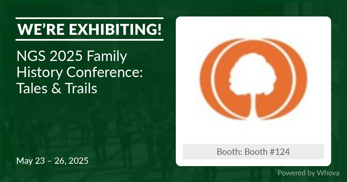 Come visit us at NGS #genealogy conference virtual or in person #familyhistory #DNA #records