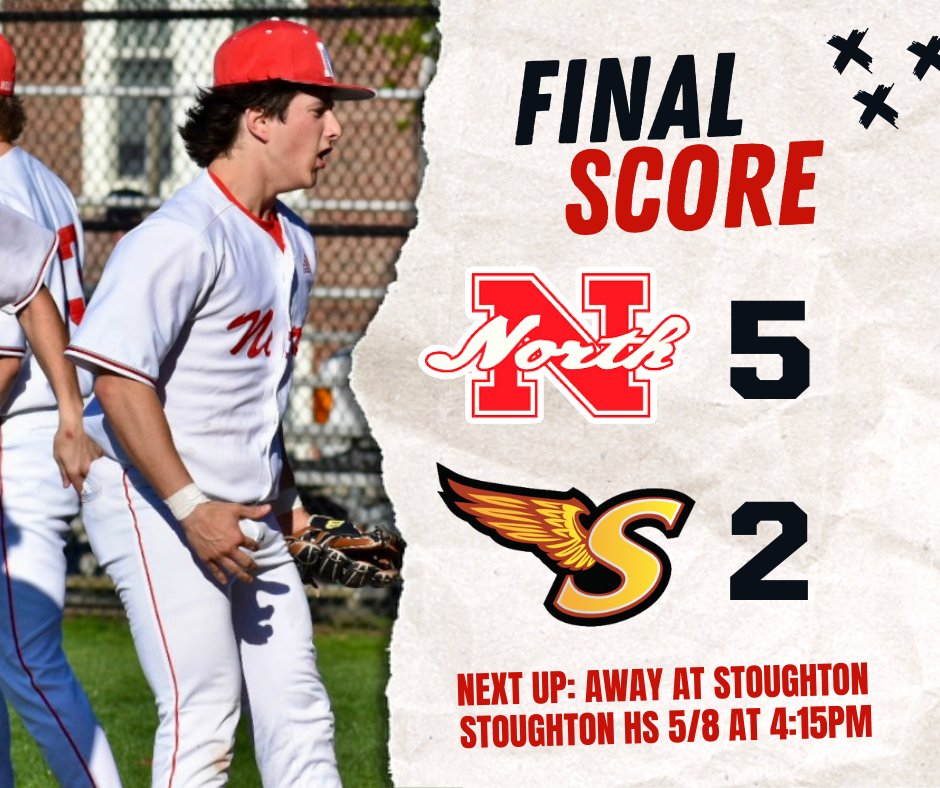 Back in the win column over a tough Sharon squad! 
Waterhouse W 5IP 6H 1BB 7K
Torres 2-4
Paradis 1-4 3B R
Crovo 1-3 2B R RBI BB
Silva 1-3 3 run HR 💣 Save 1IP 2K
