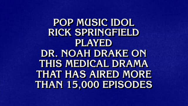 What is #GeneralHospital? 

Tonight's <a href="/Jeopardy/">Jeopardy!</a> features a clue that #GH super fans might find very easy to answer. Don't miss it! 📺