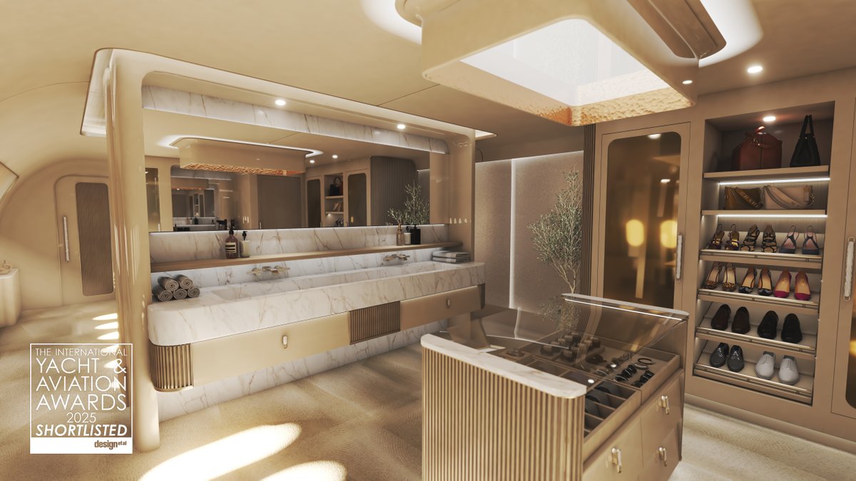 📣<a href="/GreenpointTech/">Greenpoint Tech</a> is shortlisted in the International Yacht &amp; Aviation Awards 2025 from <a href="/designetal/">design et al</a>, for its latest V-VIP #BBJ 777-9 interior design, Oasis!

Vote for your favorite concept here: ow.ly/coe350VOTc3

#privatejet #businessaviation #aviationlovers #IYAA