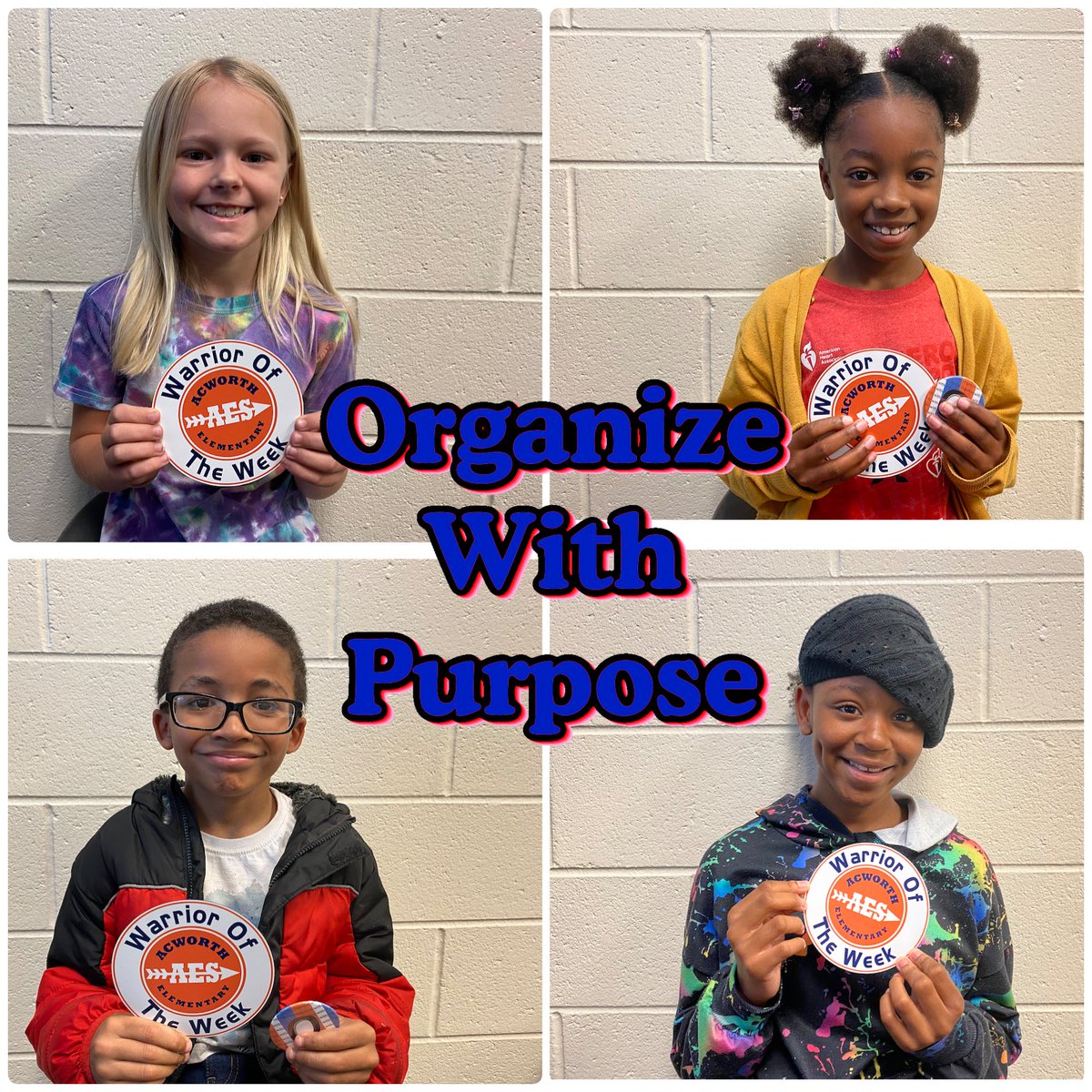 Acworth Elementary (@acworth_es) on Twitter photo Congrats to our last group of students who were recognized as Warriors of the Week for Organizing with Purpose!
<a href="/Acworth_ES/">Acworth Elementary</a> 🧡💙🧡 Congrats to our last group of students who were recognized as Warriors of the Week for Organizing with Purpose!
<a href="/Acworth_ES/">Acworth Elementary</a> 🧡💙🧡