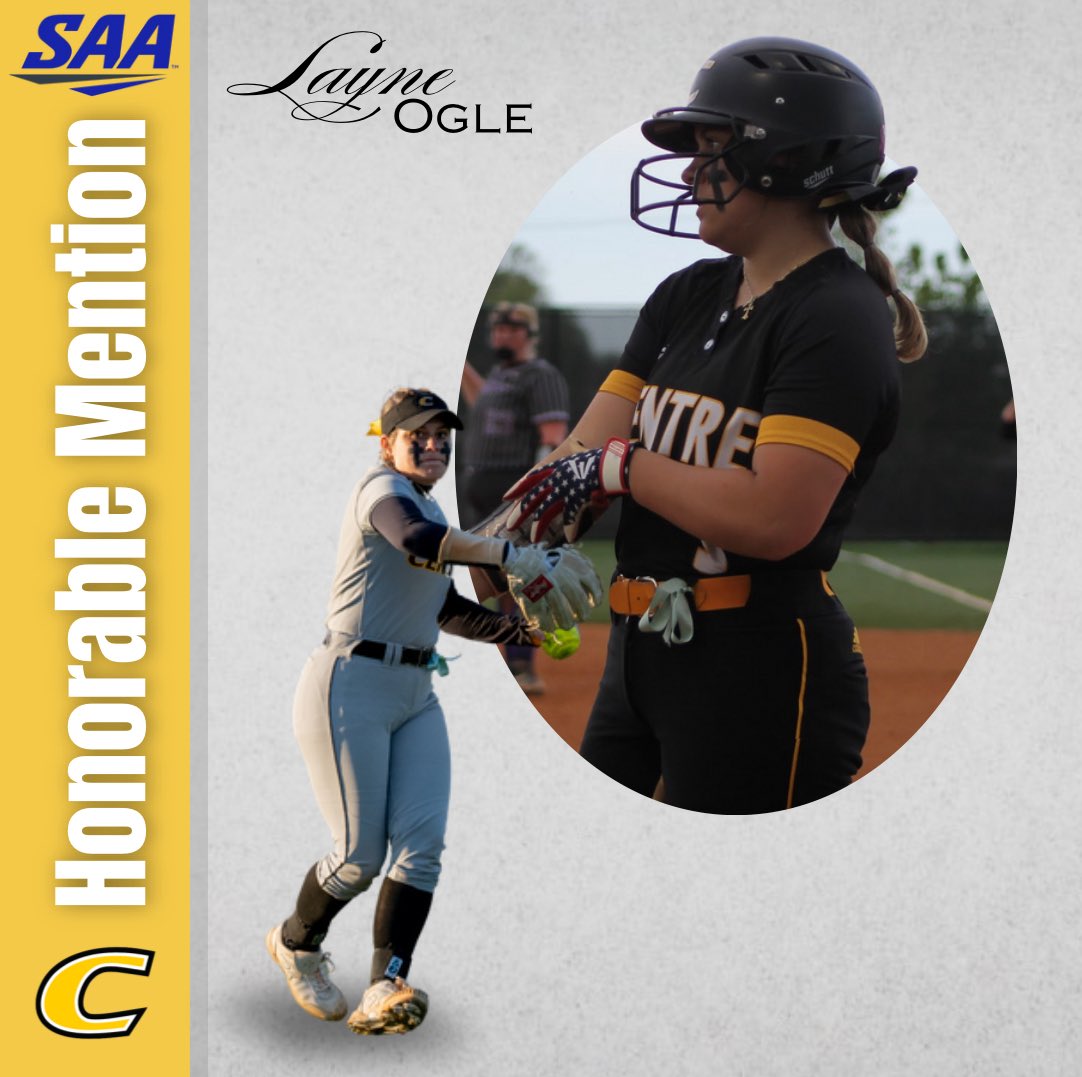 Congratulations to junior outfielder, Layne Ogle for her selection of SAA Honerable Mention!