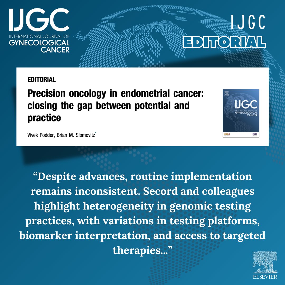 IJGC (@ijgconline) on Twitter photo #Editorial The challenge is no longer whether precision oncology can improve outcomes in #endometrialcancer but how rapidly and effectively these advancements can be integrated into standard clinical practice.
📌 bit.ly/4363lDa
<a href="/pedroramirezMD/">Pedro T Ramirez</a> <a href="/HsuMd/">Arthur_HC_Hsu</a> <a href="/JayrajAarthi/">Aarthi S Jayraj</a> #Editorial The challenge is no longer whether precision oncology can improve outcomes in #endometrialcancer but how rapidly and effectively these advancements can be integrated into standard clinical practice.
📌 bit.ly/4363lDa
<a href="/pedroramirezMD/">Pedro T Ramirez</a> <a href="/HsuMd/">Arthur_HC_Hsu</a> <a href="/JayrajAarthi/">Aarthi S Jayraj</a>