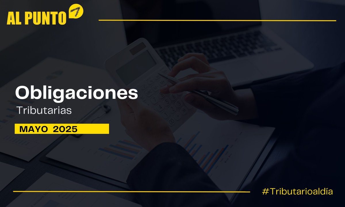 Detallamos las obligaciones tributarias de los contribuyentes para el mes de mayo de 2025: tzvs.ec/gq4d

Mantente al día con las novedades legales. Suscríbete a nuestro newsletter y recibe información clave sobre normativas, tendencias y actualizaciones jurídicas: