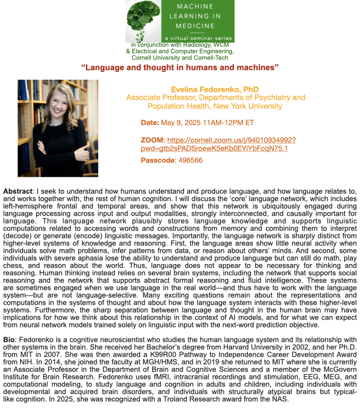 Machine Learning in Medicine Webinar tweet media