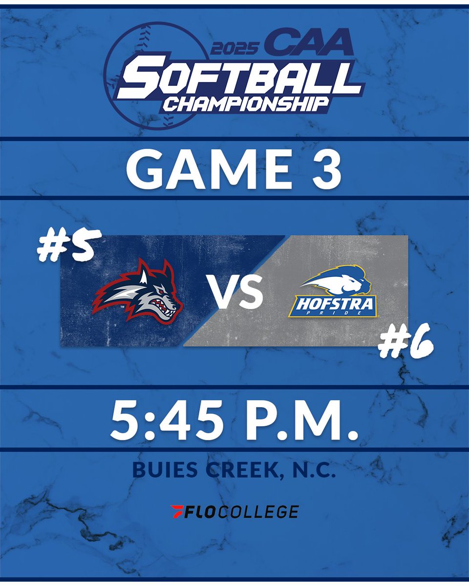 Coastal Athletic Association (@caasports) on Twitter photo ELIMINATION GAME.
Tune into <a href="/FloCollegeSB/">FloCollege | Softball</a> for <a href="/StonyBrookSB/">Stony Brook Softball</a> vs. <a href="/HofstraSoftball/">Hofstra Softball</a>!
π» | bit.ly/434cAUj
π | bit.ly/3RSmnb2
π | CAASports.com/softball ELIMINATION GAME.
Tune into <a href="/FloCollegeSB/">FloCollege | Softball</a> for <a href="/StonyBrookSB/">Stony Brook Softball</a> vs. <a href="/HofstraSoftball/">Hofstra Softball</a>!
π» | bit.ly/434cAUj
π | bit.ly/3RSmnb2
π | CAASports.com/softball