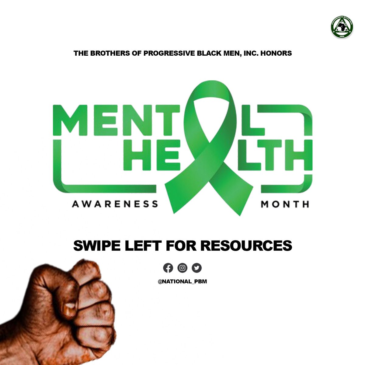 National_PBM's tweet photo. The brothers of Progressive Black Men, Inc. honors Mental Health Awareness Month πYour mental health matters. You are not alone, and there is help available 24/7. Whether youβre in crisis or just need someone to talk to, these resources are here for you.
#CKES https://t.co/PDPsJt1fQQ
