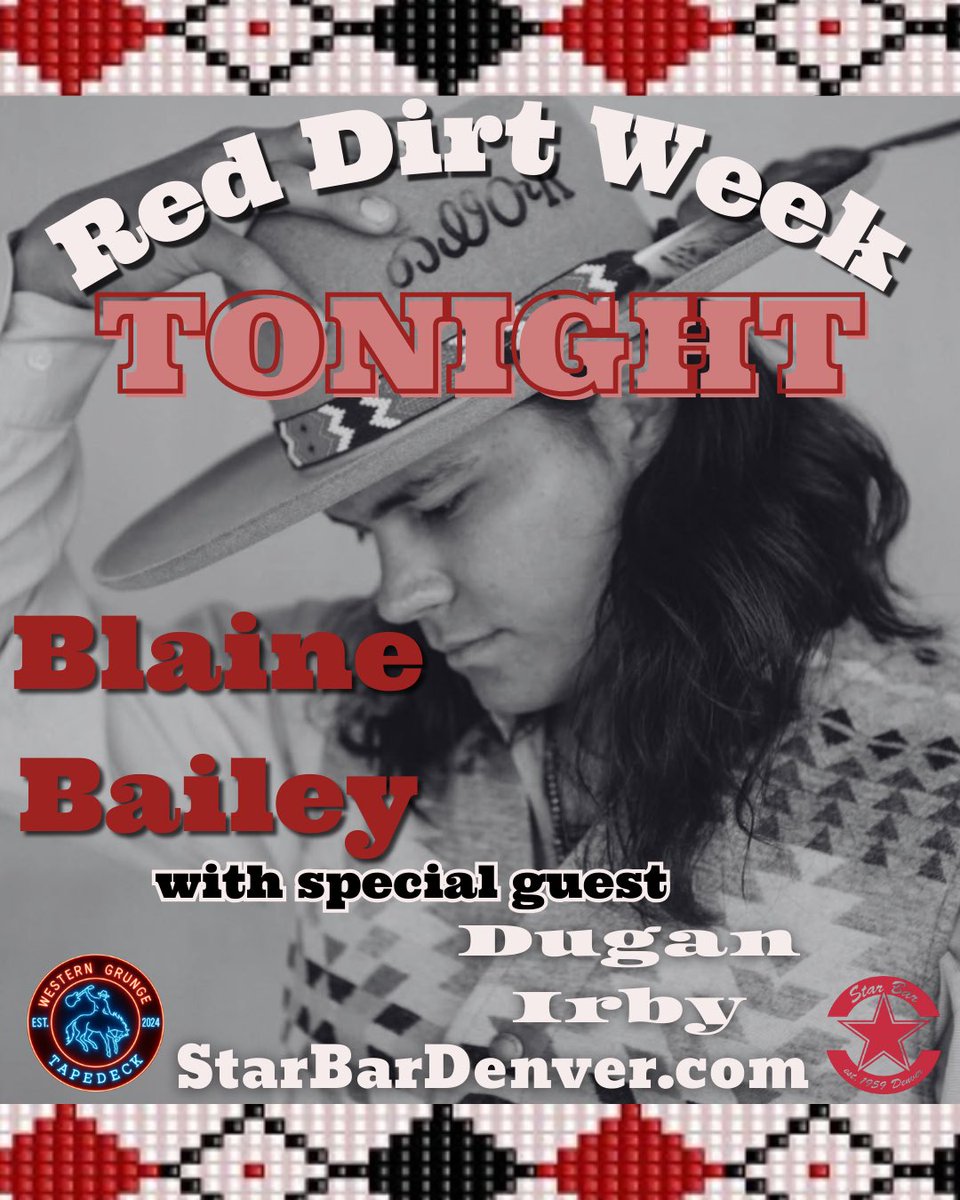 TONIGHT!🔥
In just a few hours Dugan Irby and Blaine Bailey will be continuing a week of great music in Denver. Head out to the Star Bar for good people, and good tunes. Starts at 8️⃣!